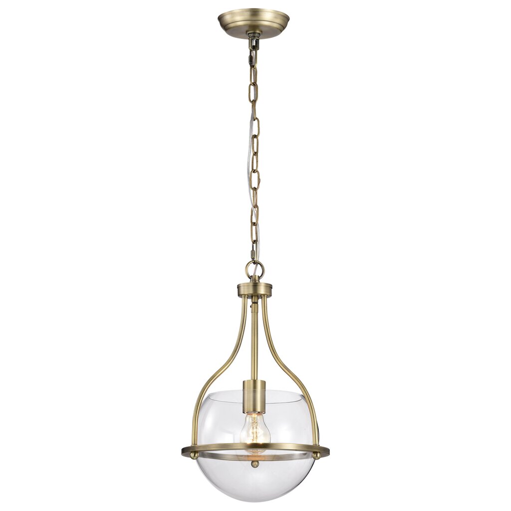 Satco 60-7815 Fixture Amado 1 Light Pendant - 10 Inches Vintage Brass