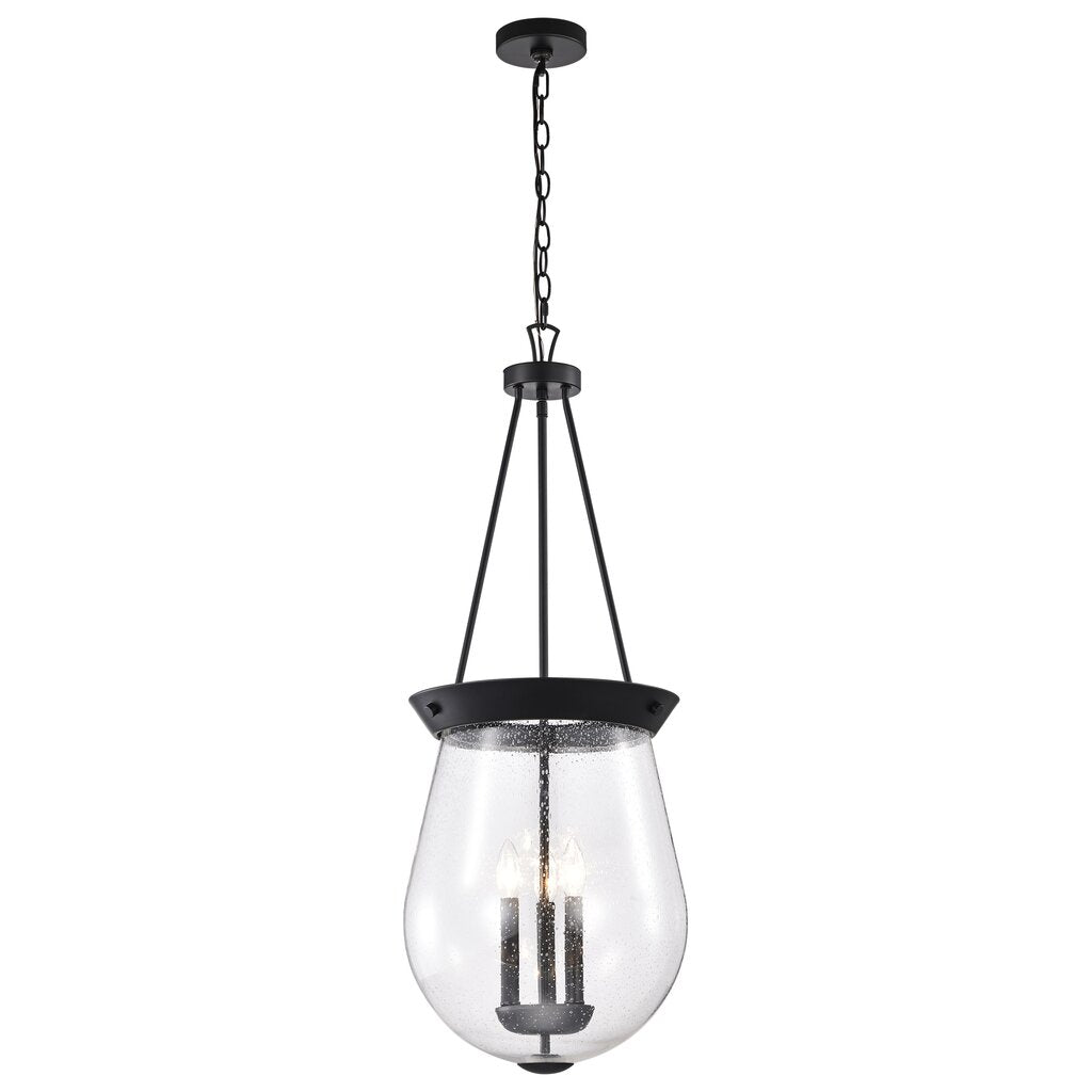 Satco 60-7803 Fixture Boliver 3 Light Pendant - 14 Inches Matte Black