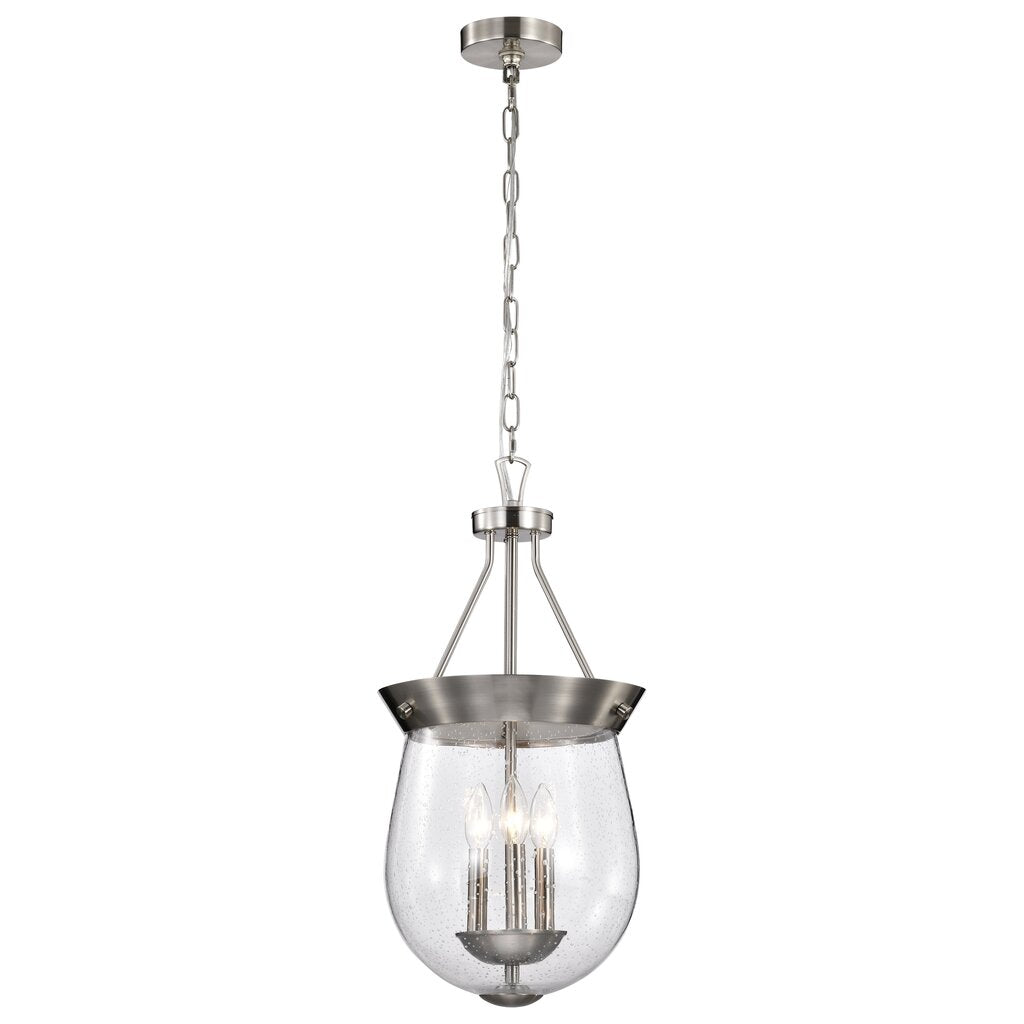 Satco 60-7802 Fixture Boliver 3 Light Pendant - 11 Inches Brushed