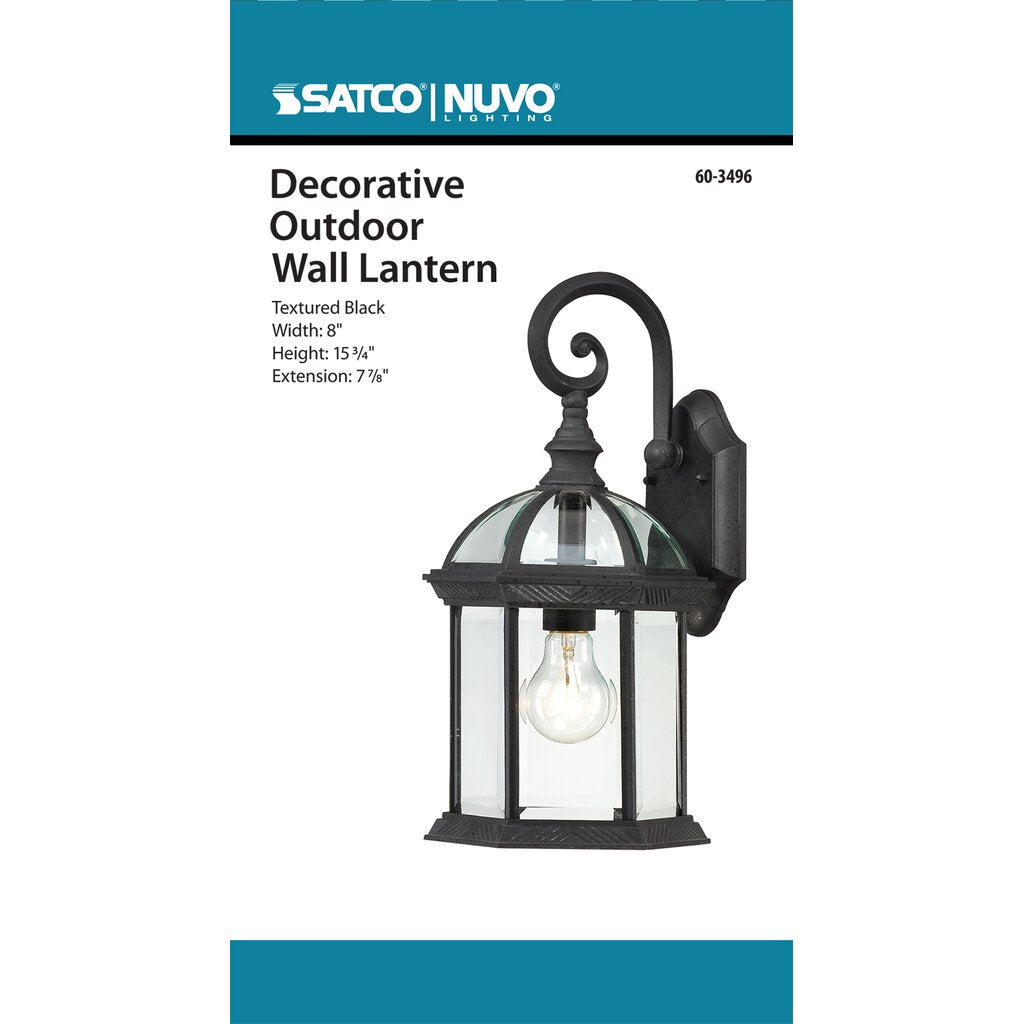 Satco 60-3496 Fixture Boxwood - 1 Light 15 in. Outdoor Wall with Clear