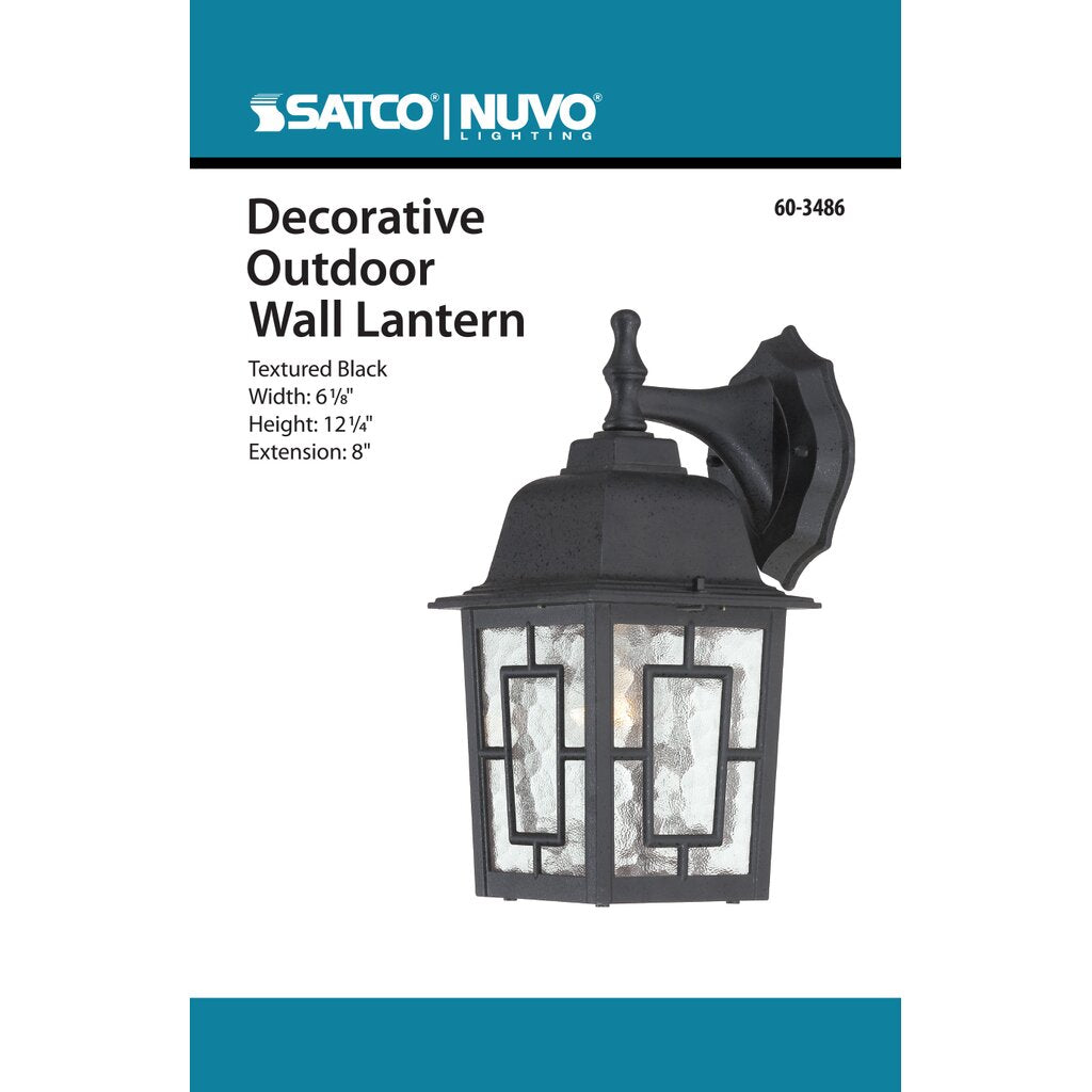 Satco 60-3486 Fixture Banyan - 1 Light 12 in. Outdoor Wall with Clear