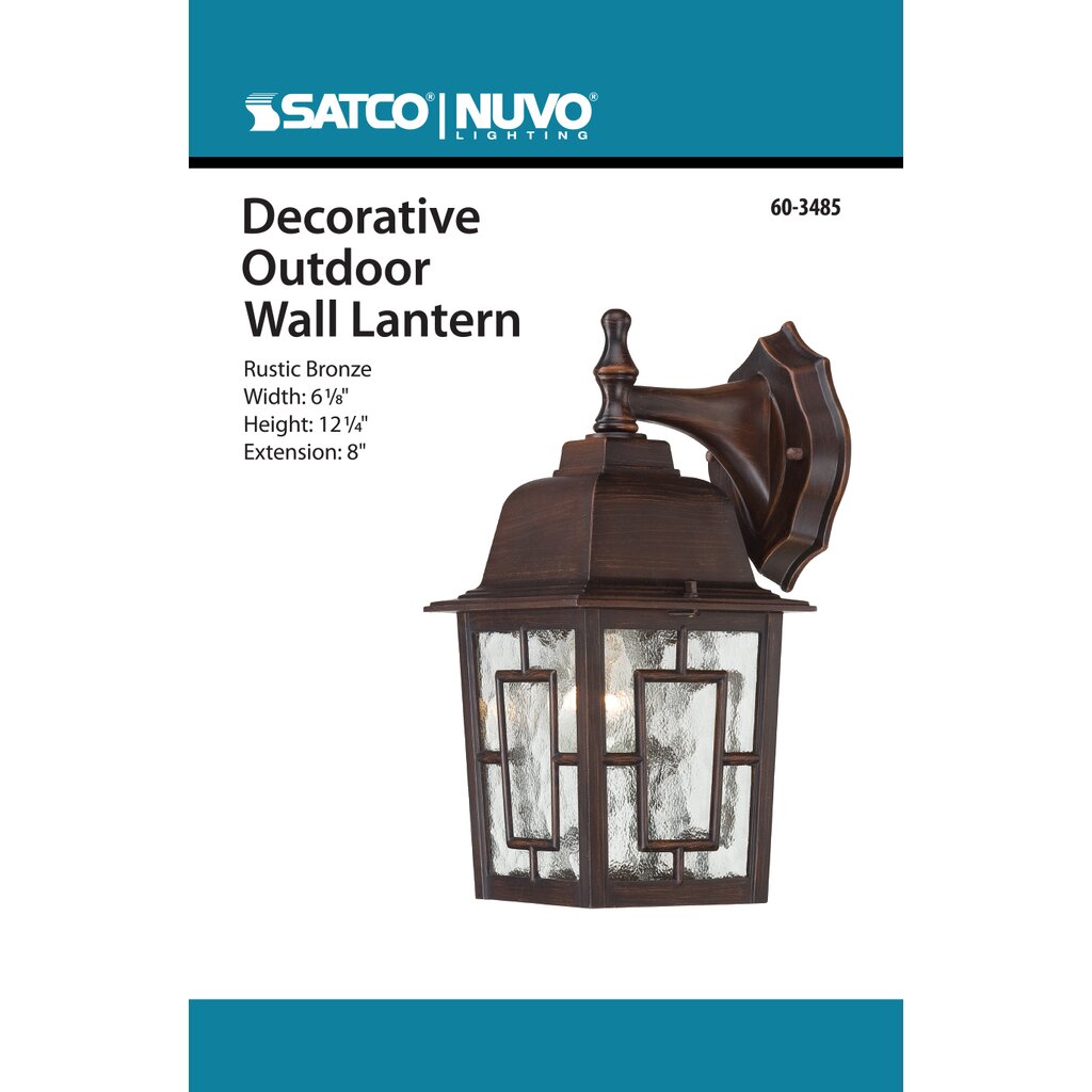 Satco 60-3485 Fixture Banyan - 1 Light 12 in. Outdoor Wall with Clear