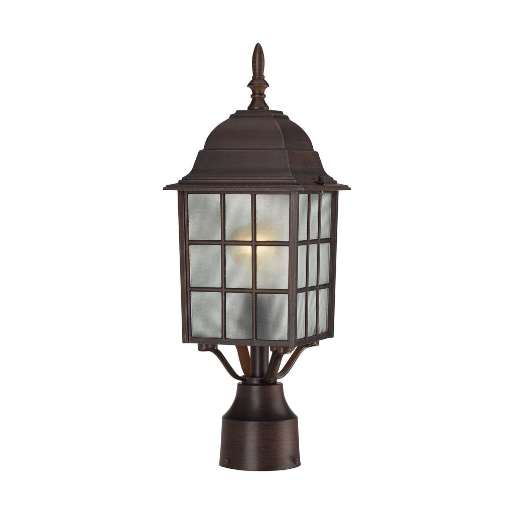 Satco 60-3483 Fixture Adams - 1 Light 17 in. Outdoor Post with Frosted