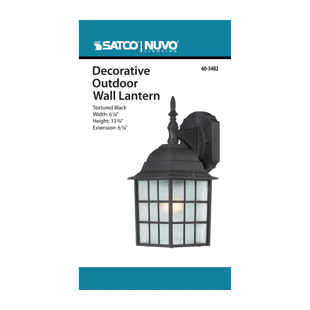 Satco 60-3482 Fixture Adams - 1 Light 14 in. Outdoor Wall with Frosted