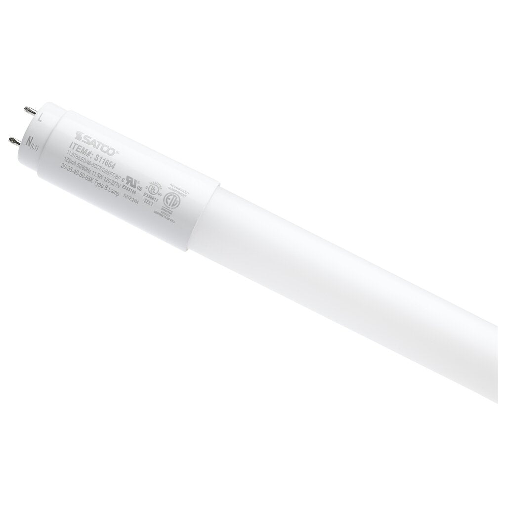 25 pack - SATCO S11664 11.5W T8 LED Light Bulb