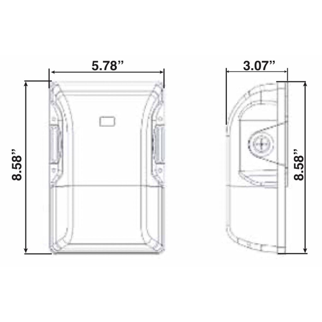 Halco 10452 26W LED Type 4 Dimmable Fixture SekurPak Wallpack Field