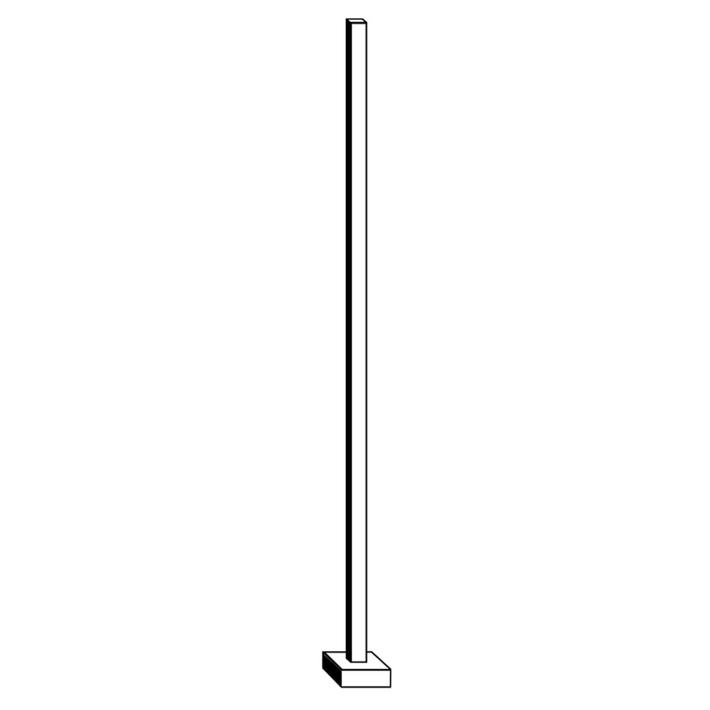 Lithonia SSS 25 4C DM28AS DDBXD Square Straight Steel Anchor Base Pole