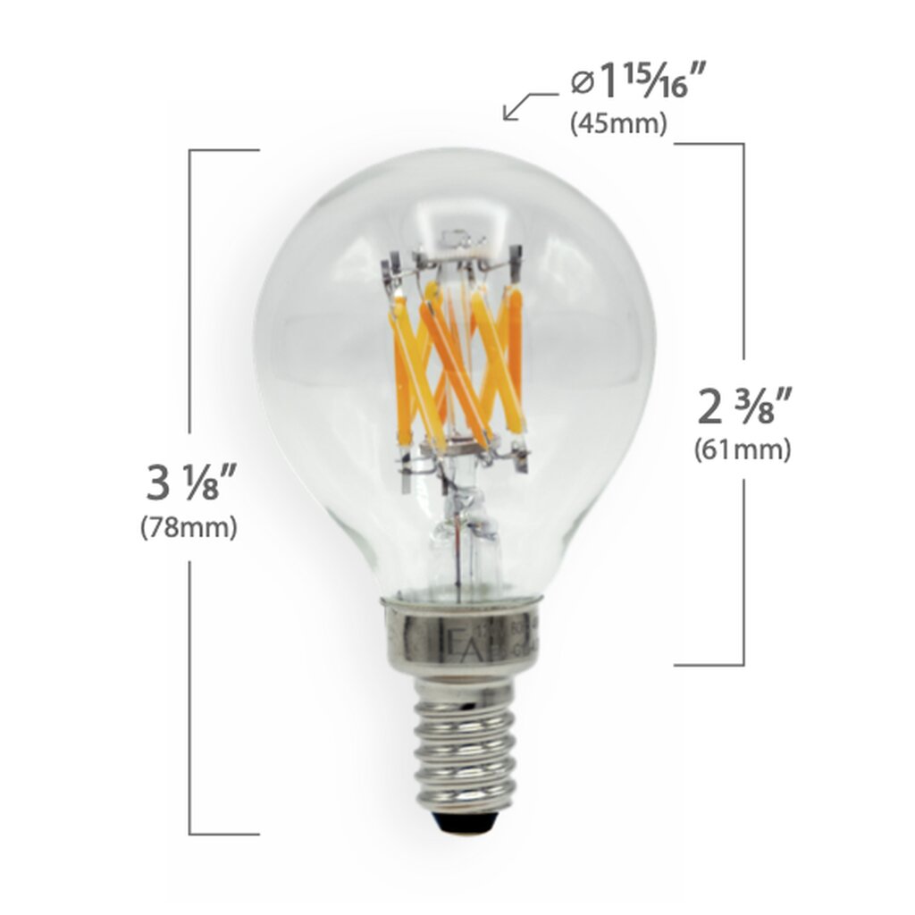 EmeryAllen EA-G14-4.0W-E12-DTW-2718 4W G14 LED Light Bulb