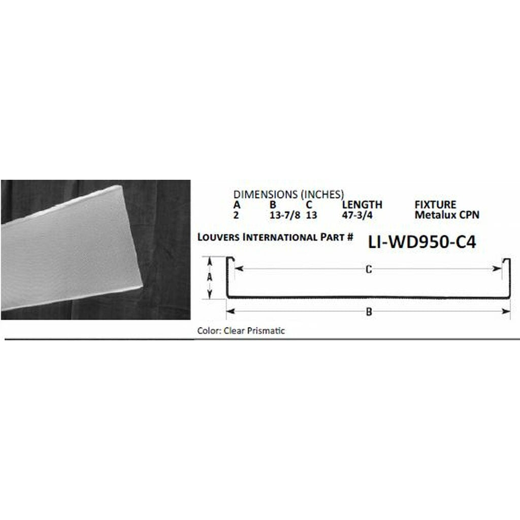 3 pack - Louvers International LI-WD950-C4 Lens WRAP DIFFUSER CUSTOM