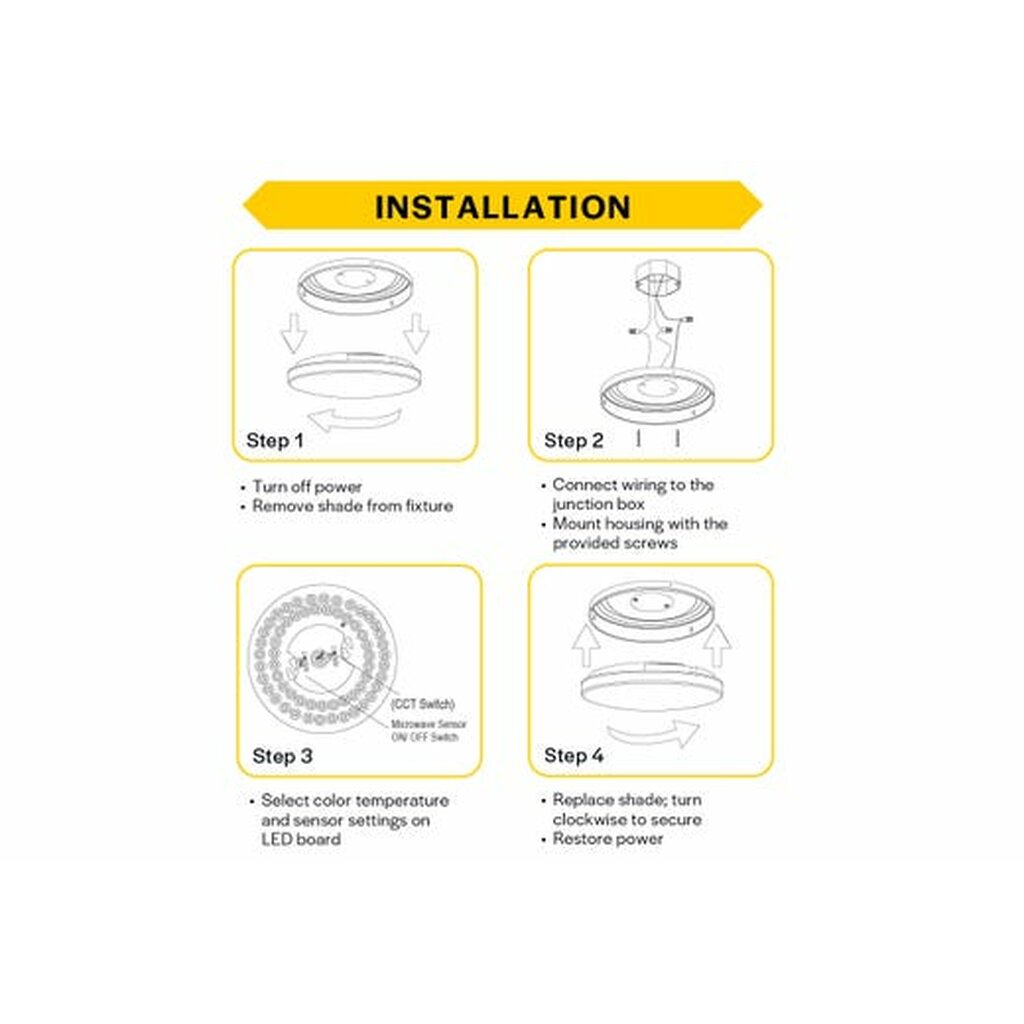 Halco 90274 21W LED Dimmable Fixture Flush Mount White Mushroom 13"