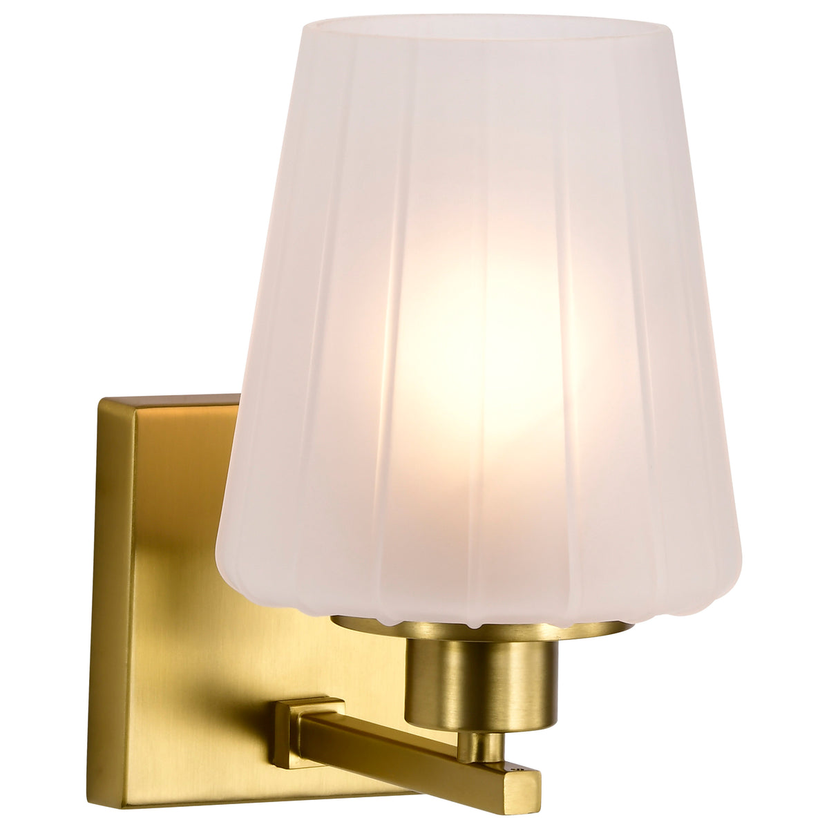 Nuvo 60-8231 Lune, 1 Light Vanity, Vintage Brass Finish