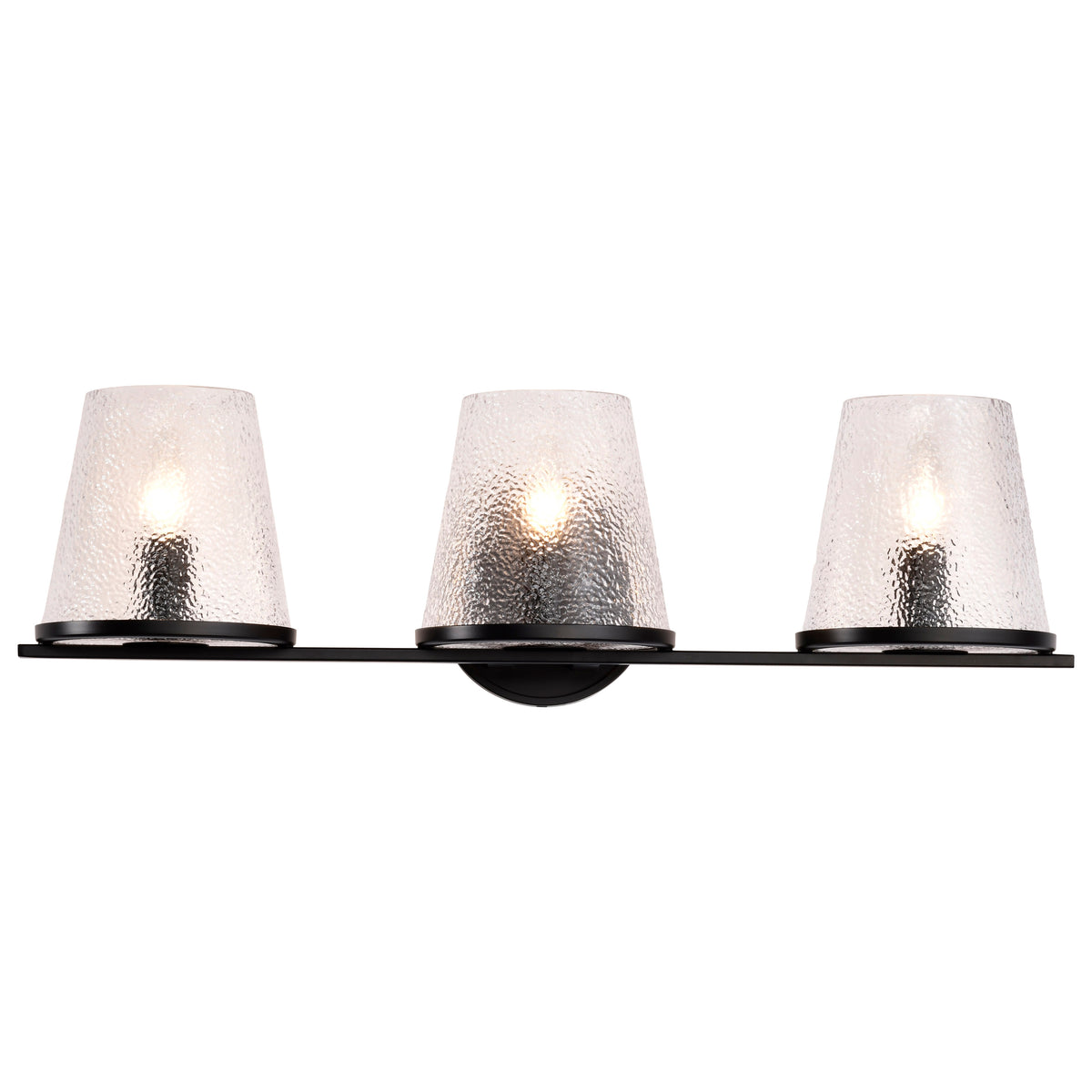 Nuvo 60-8253 Valentine, 3 Light Vanity, Black Finish
