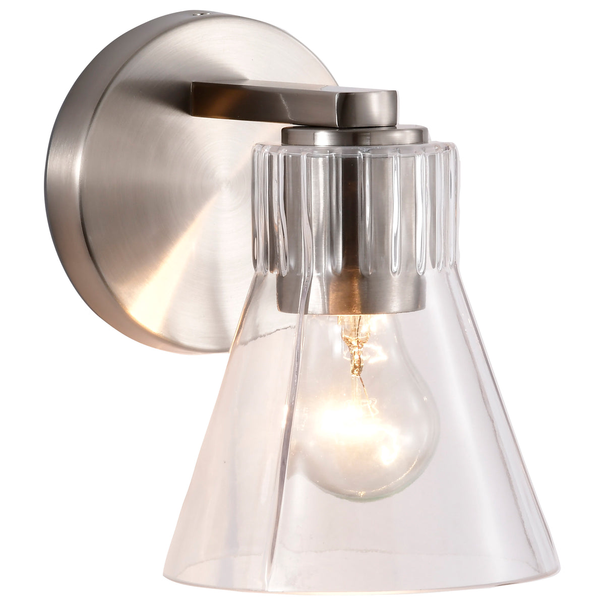 Nuvo 60-8331 Gianna, 1 Light Vanity, Brushed Nickel Finish