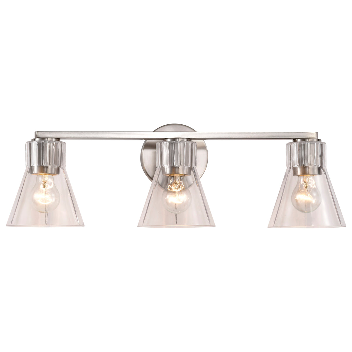 Nuvo 60-8333 Gianna, 3 Light Vanity, Brushed Nickel Finish