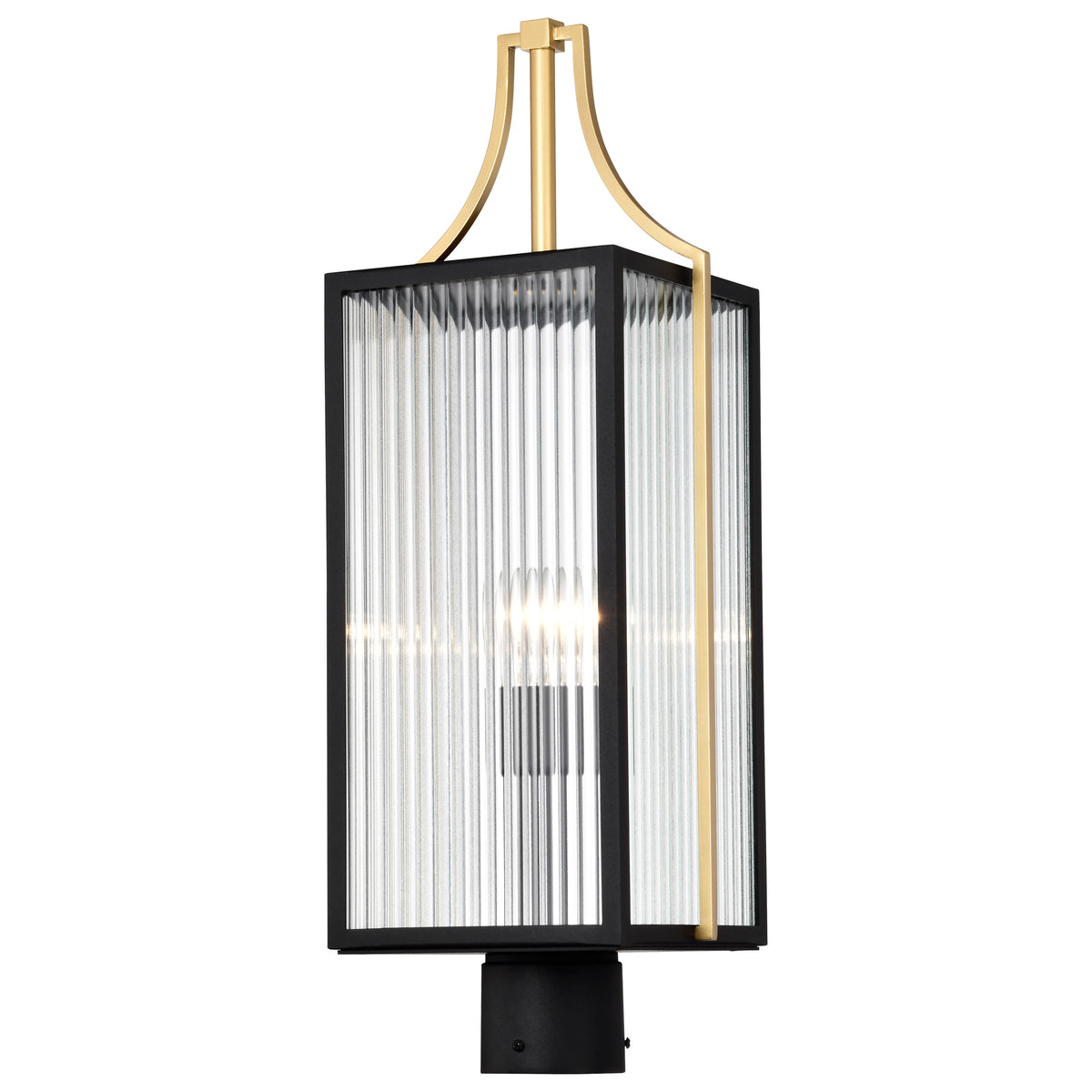Nuvo 60-8504 Holden, Outdoor Post Lantern, Gold and Black Finish