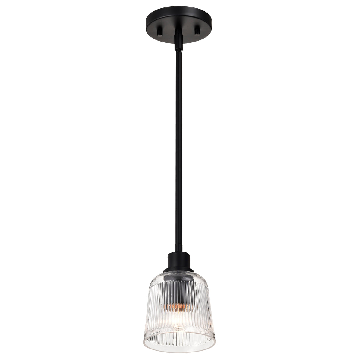 Nuvo 60-8605 Grayson, 1 Light Mini Pendant, Matte Black Finish