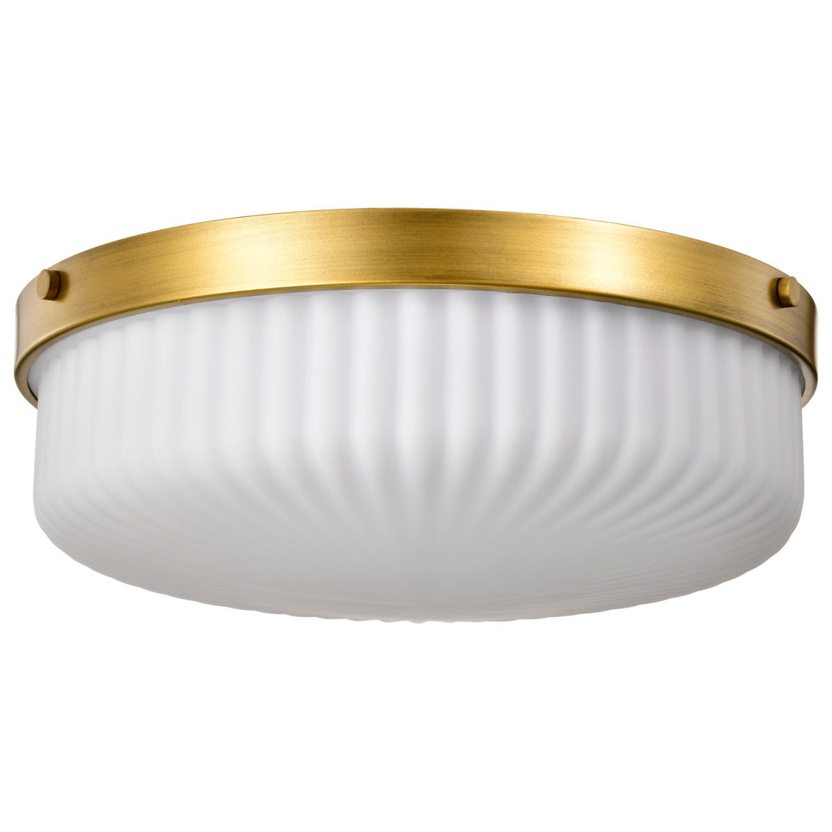 Nuvo 60-8668 Solara, Flush Mount, Natural Brass Finish