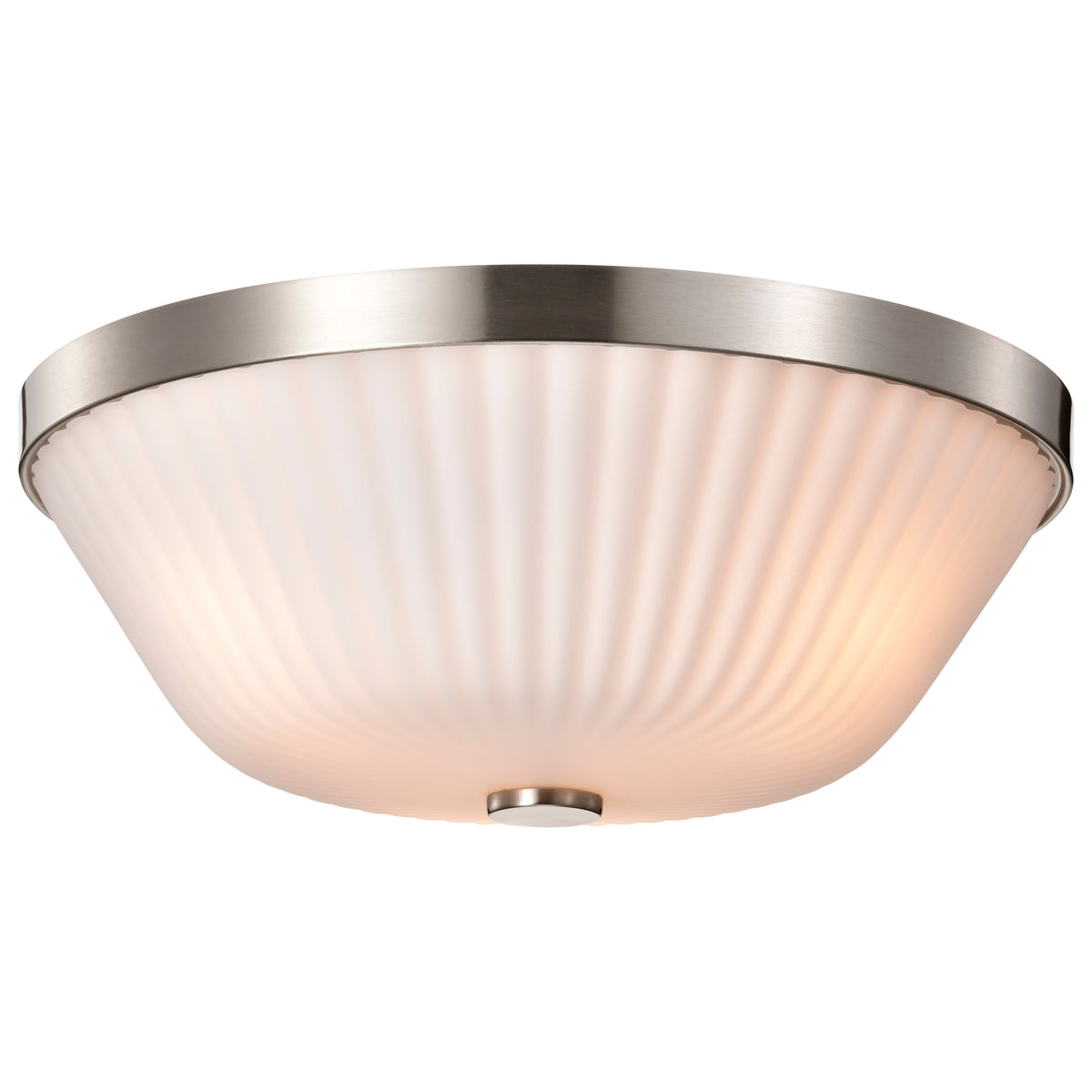 Nuvo 60-8735 Royale, 3 Light Flush Mount, Brushed Nickel Finish