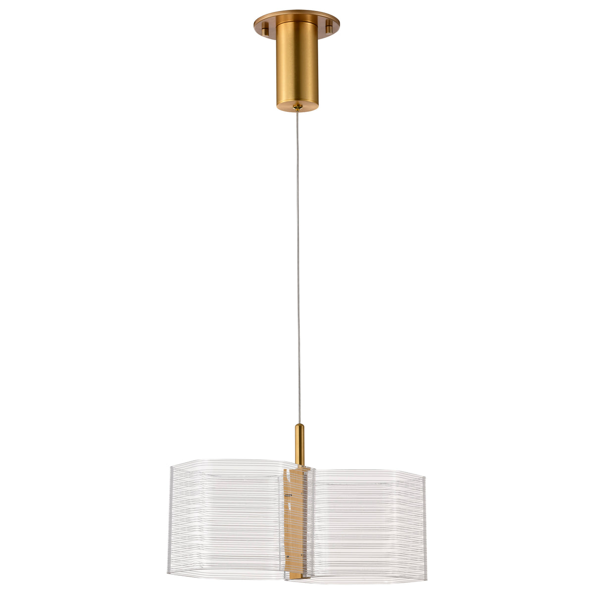 Nuvo 62-2406 Kenzo, LED 2 Light Mini Pendant, Polished Anodized Bronze Finish