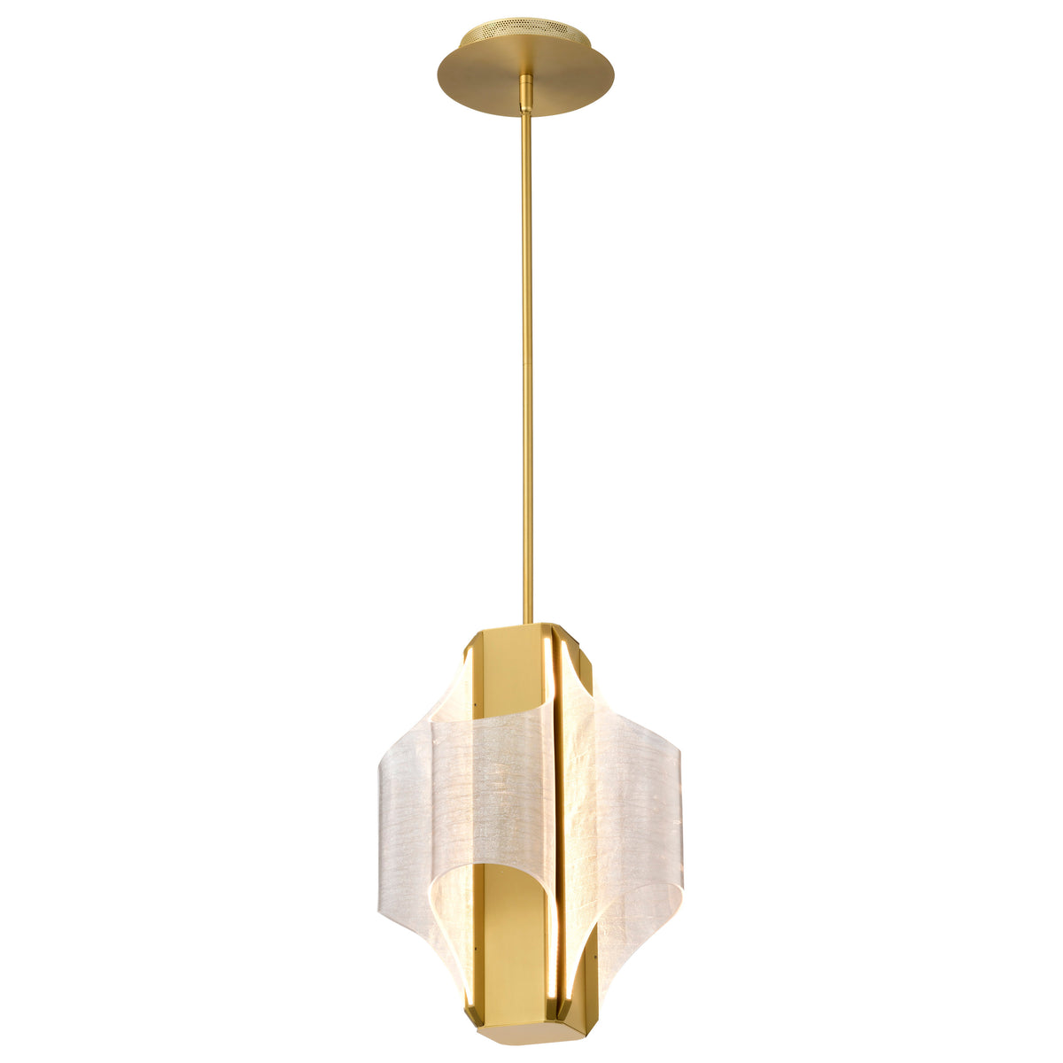 Nuvo 62-2412 Idris, LED 4 Light Pendant, Vintage Brass Finish