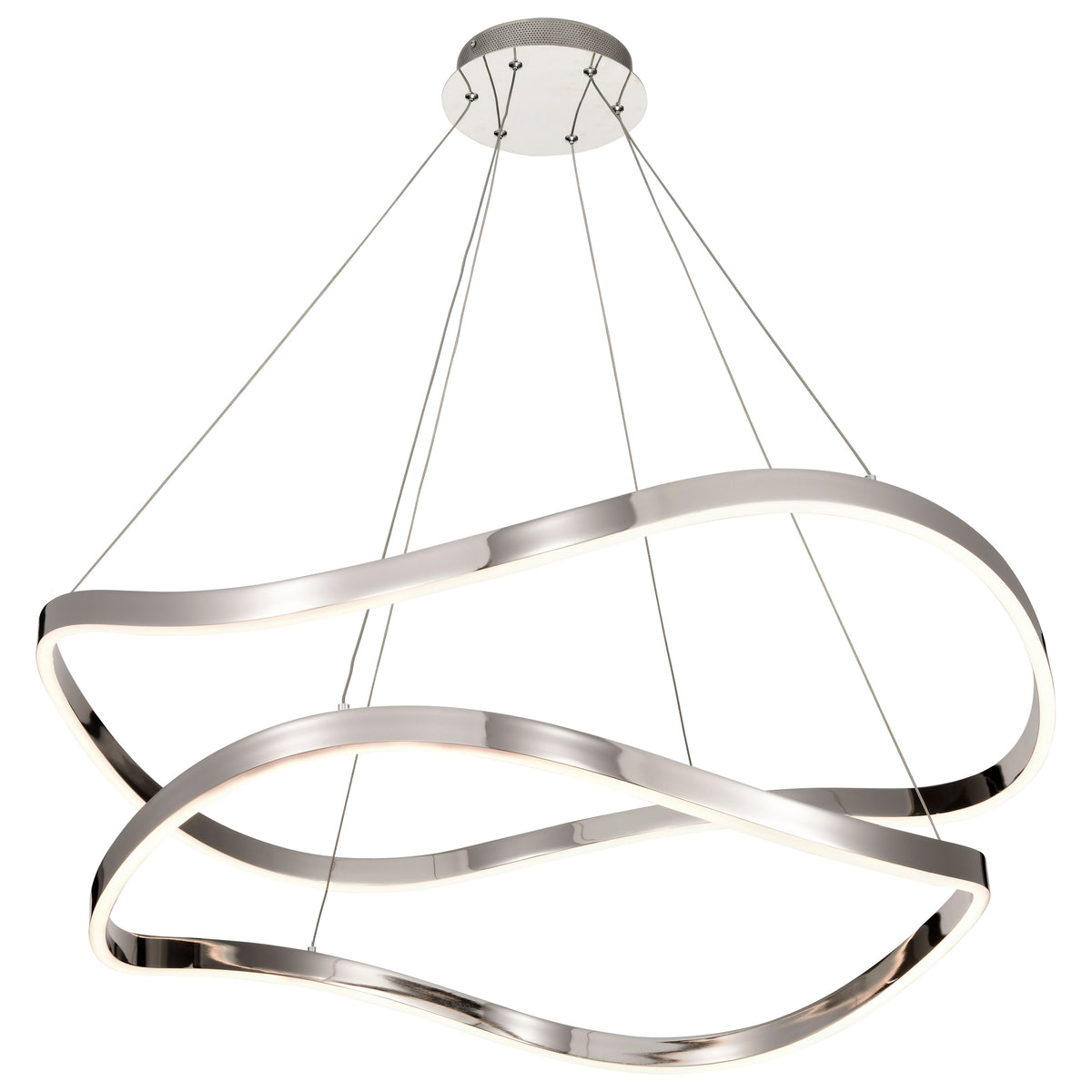 Nuvo 62-2431 Sylas, 36 Inch LED Pendant, Polished Nickel Finish