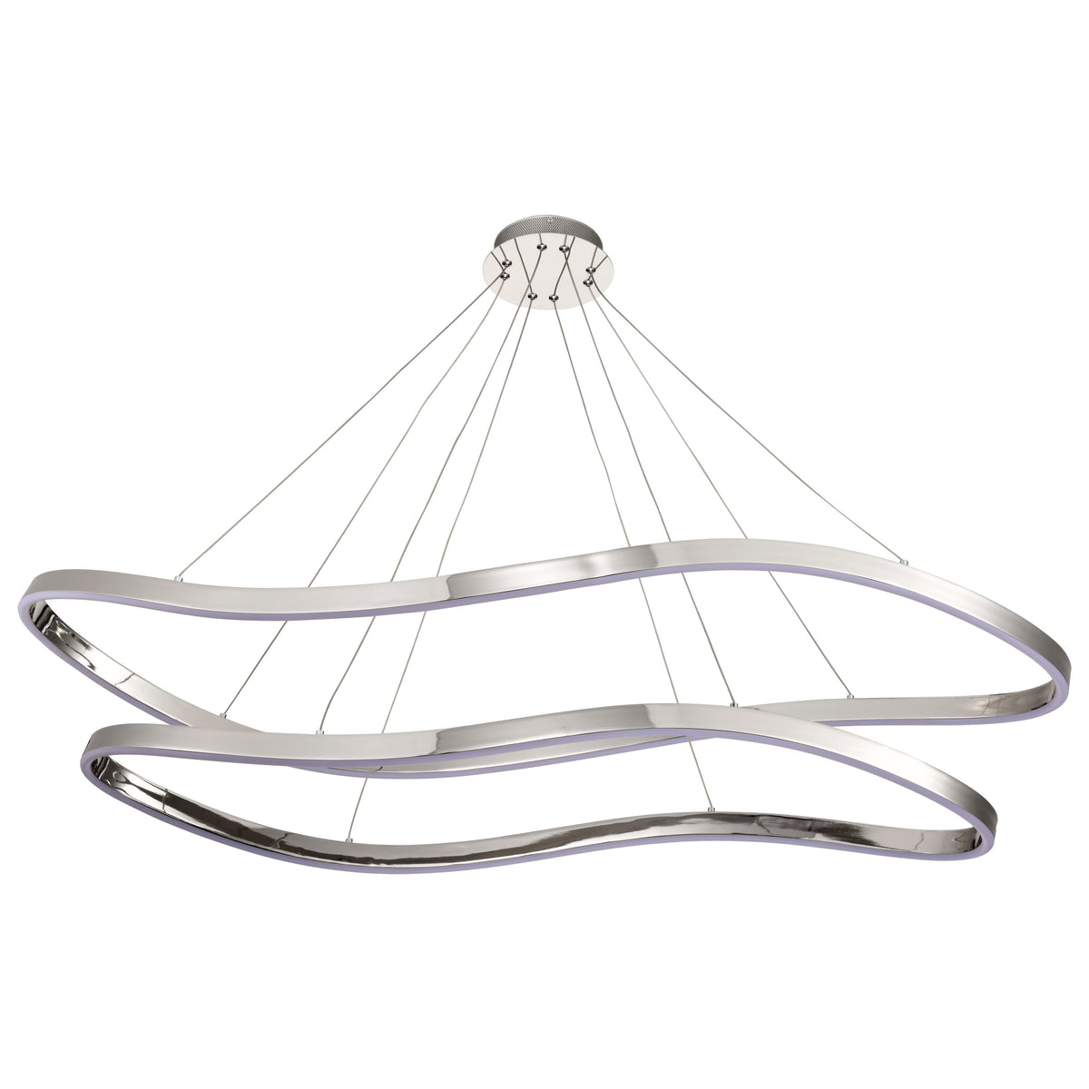Nuvo 62-2432 Sylas, 48 Inch LED Pendant, Polished Nickel Finish