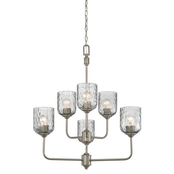 Westinghouse 6326300 Chandelier Fixture 6 Light Dark Pewter Finish