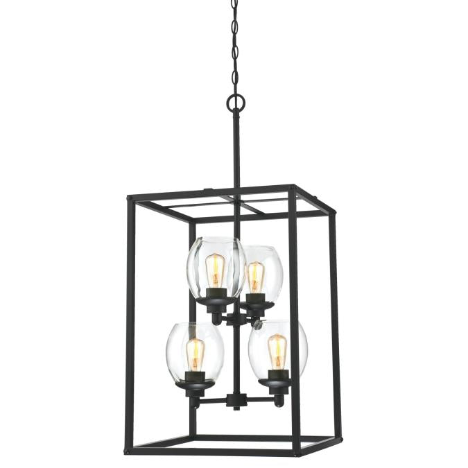 Westinghouse 6328000 Chandelier Fixture 4 Light Matte Black Finish