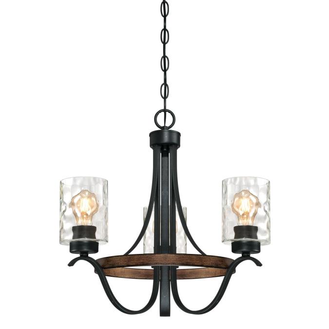 Westinghouse 6331800 Chandelier Fixture 3 Light Textured Iron and