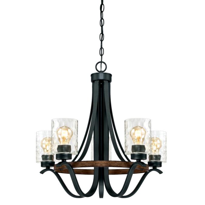 Westinghouse 6331900 Chandelier Fixture 5 Light Textured Iron and