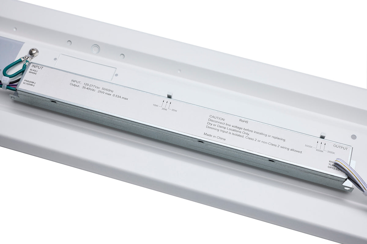 Nuvo 65-1030 15/20/25 Watt LED 2 Foot Retrofit Strip Light, 35K/4K/5K CCT Selectable, 120-277 Volt