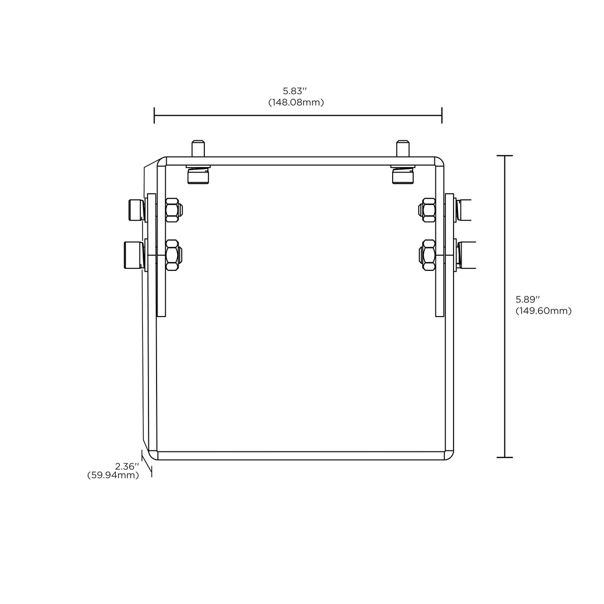 Nuvo 65-545 Trunnion Mount for Large Tempered Glass Flood Light, Bronze Finish