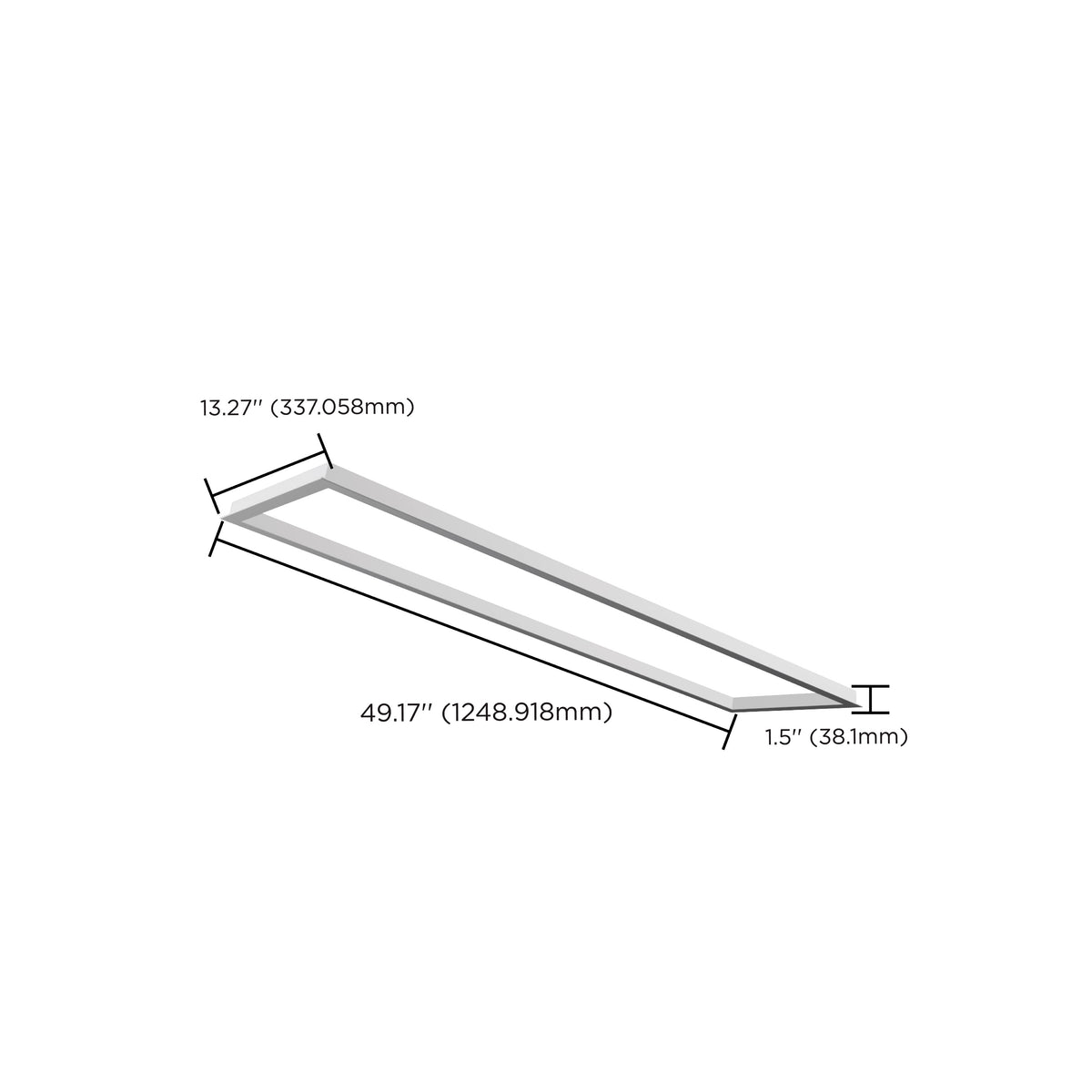 Nuvo 65-588 1X4 Backlit Panel Flange Kit, White Finish