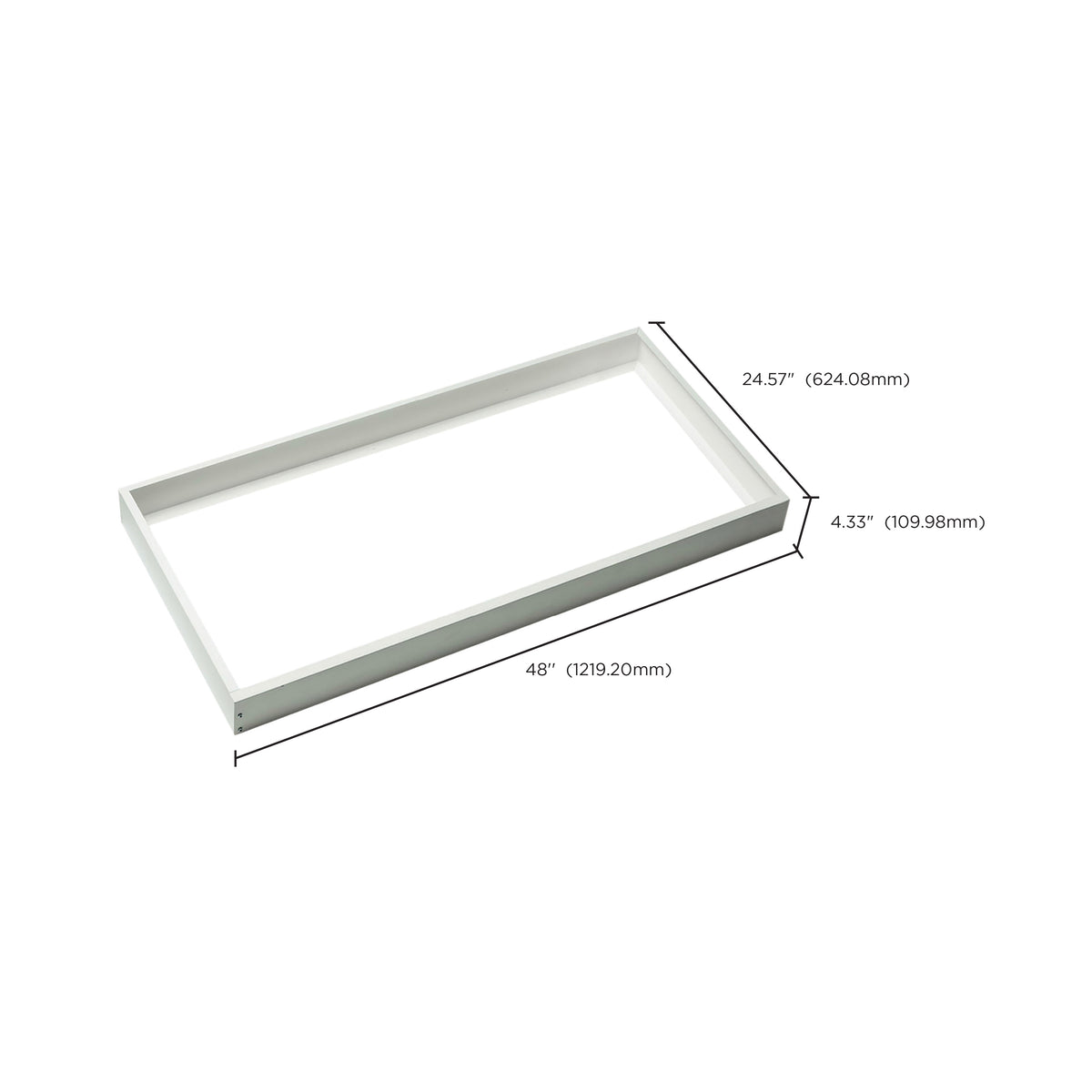 Nuvo 65-597R1 2X4 Backlit Panel Frame Kit, White Finish, For use with EM versions