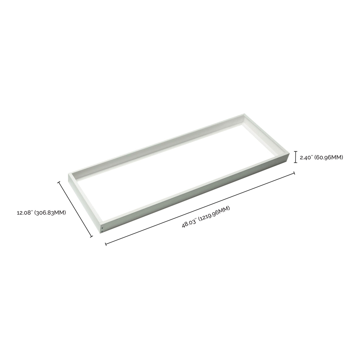 Nuvo 65-598 1X4 Backlit Panel Frame Kit, Slim Version, White Finish