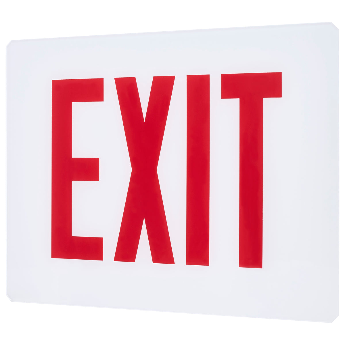 Nuvo 67-320 Exit Sign Panel Accessory, White Glass Panel, Red EXIT Signage