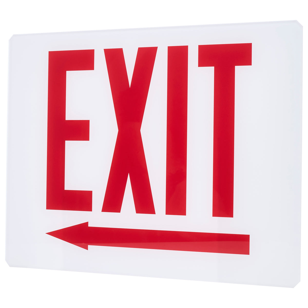 Nuvo 67-322 Exit Sign Panel Accessory, White Glass Panel, Red EXIT Signage