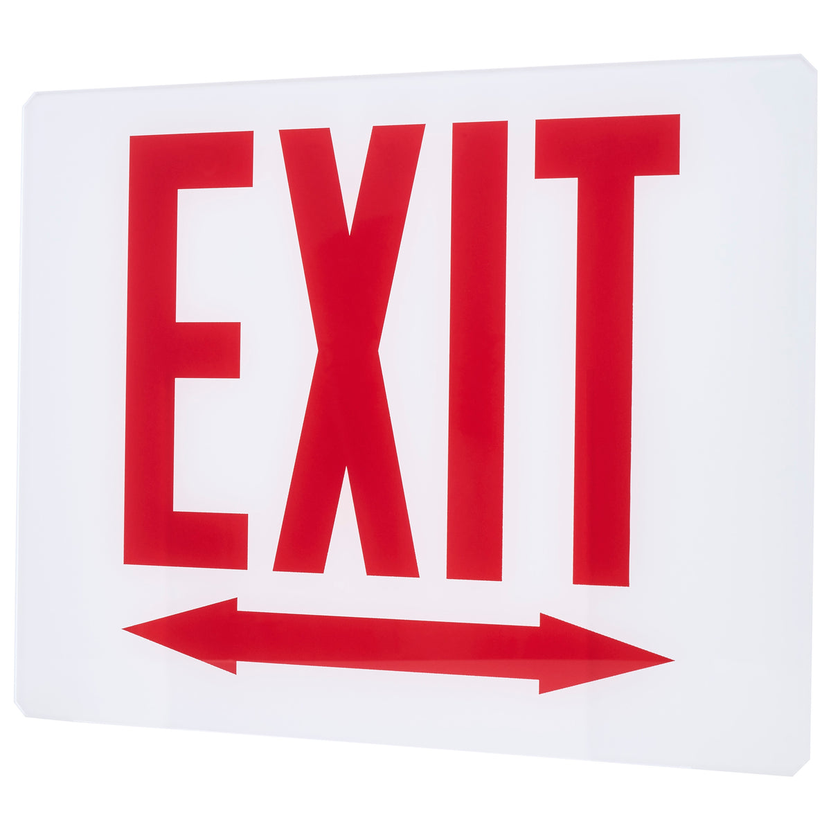 Nuvo 67-323 Exit Sign Panel Accessory, White Glass Panel, Red EXIT Signage