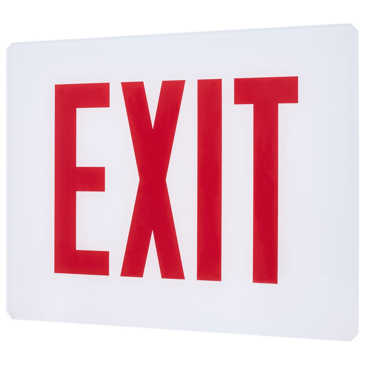 Nuvo 67-330 Exit Sign Double-Sided Panel Kit Accessory, Two White Glass Panels, Red EXIT Signage