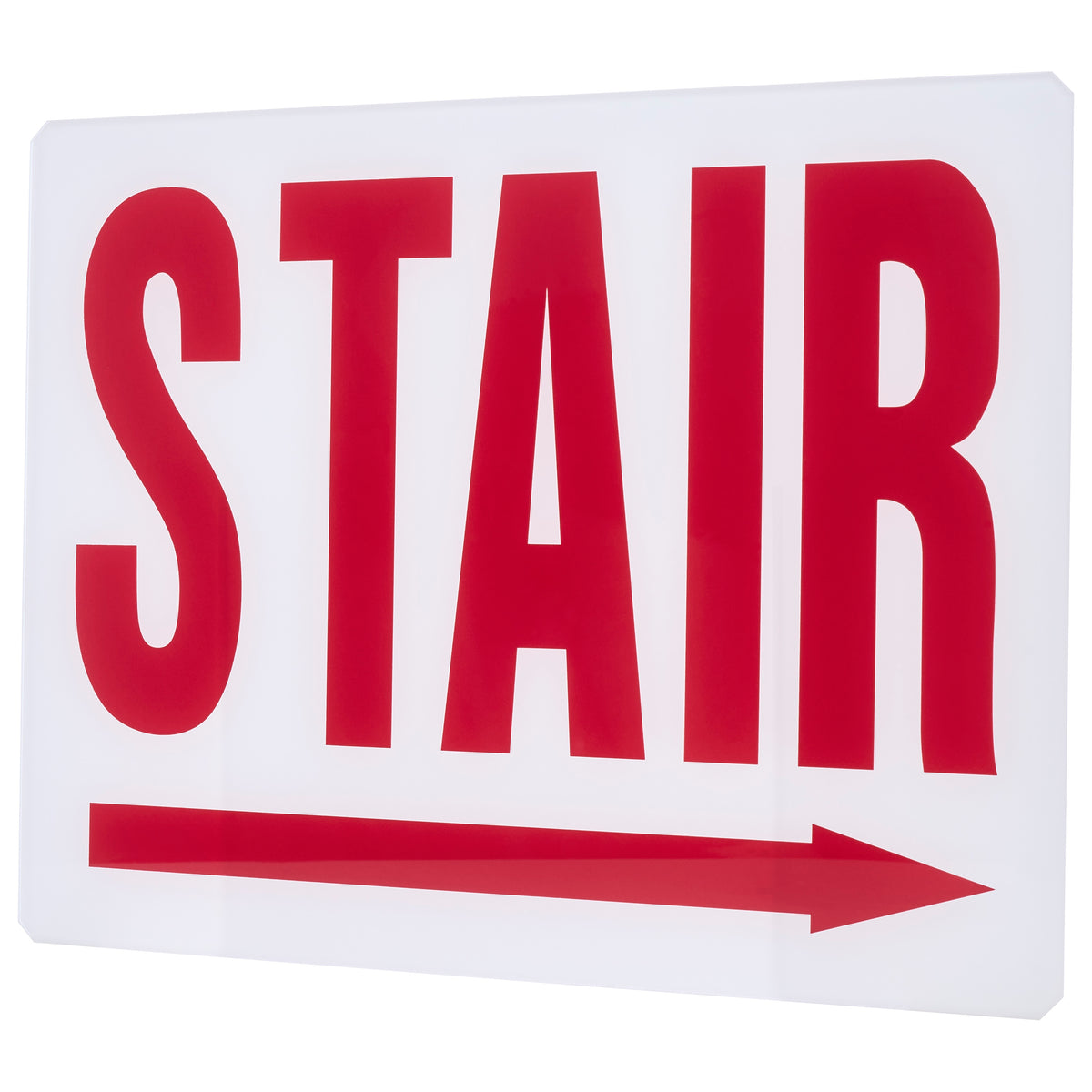 Nuvo 67-334 Exit Sign Double-Sided Panel Kit Accessory, Two White Glass Panels, Red STAIR Signage