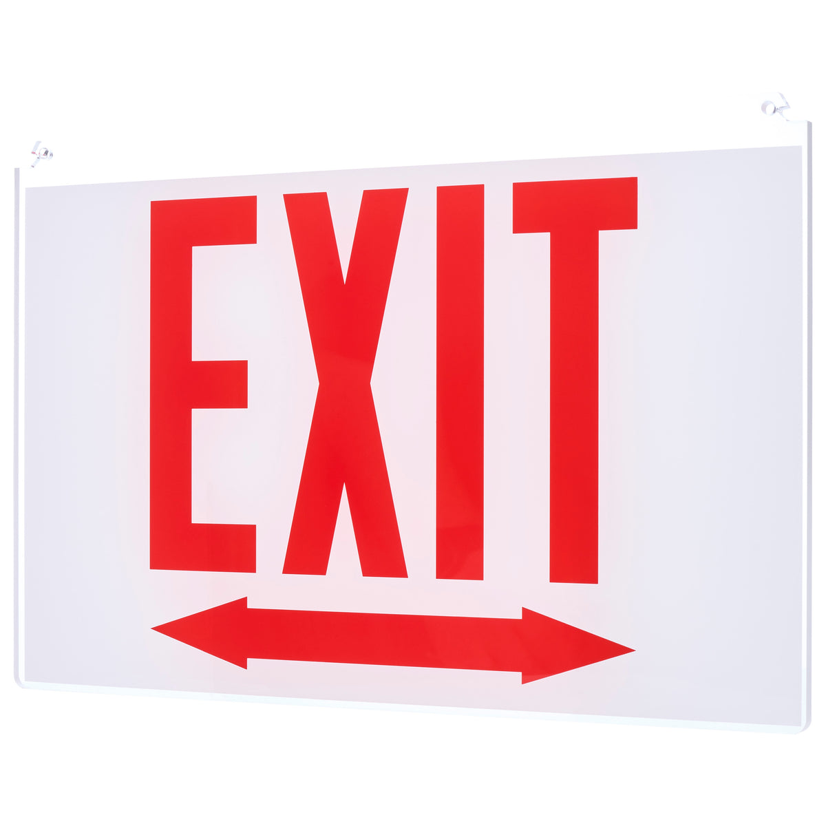 Nuvo 67-363 Edge Lit Exit Sign Panel Accessory, White Single-Face Plastic Panel, Red EXIT Signage