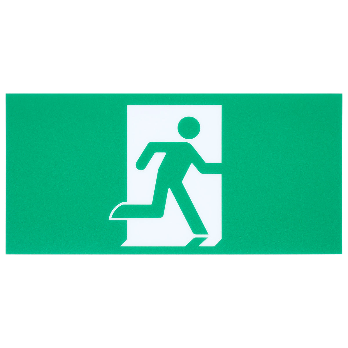 Nuvo 67-551 Running Man Green Combo Edge Lit Exit Sign/Emergency Light, 120-347V, 2HR backup