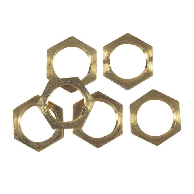 6 pack - Westinghouse 7062100 LAMP ACCESSORY 6 Hex Nuts Solid Brass
