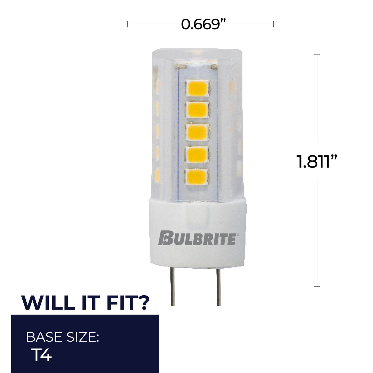 Bulbrite 770623 4.5W T5 Warm White LED Light Bulb