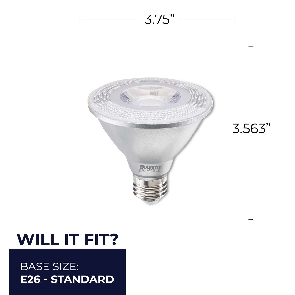 Bulbrite 772768 10W PAR30SN Soft White LED Light Bulb