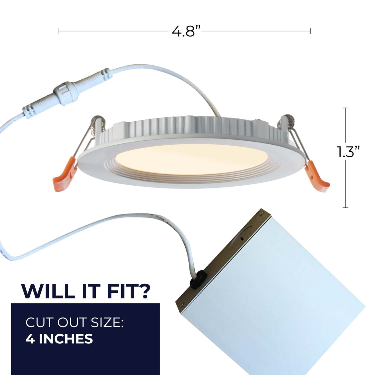 Bulbrite 773210 9W 4" JBOX DWNLGT Warm White LED Fixture