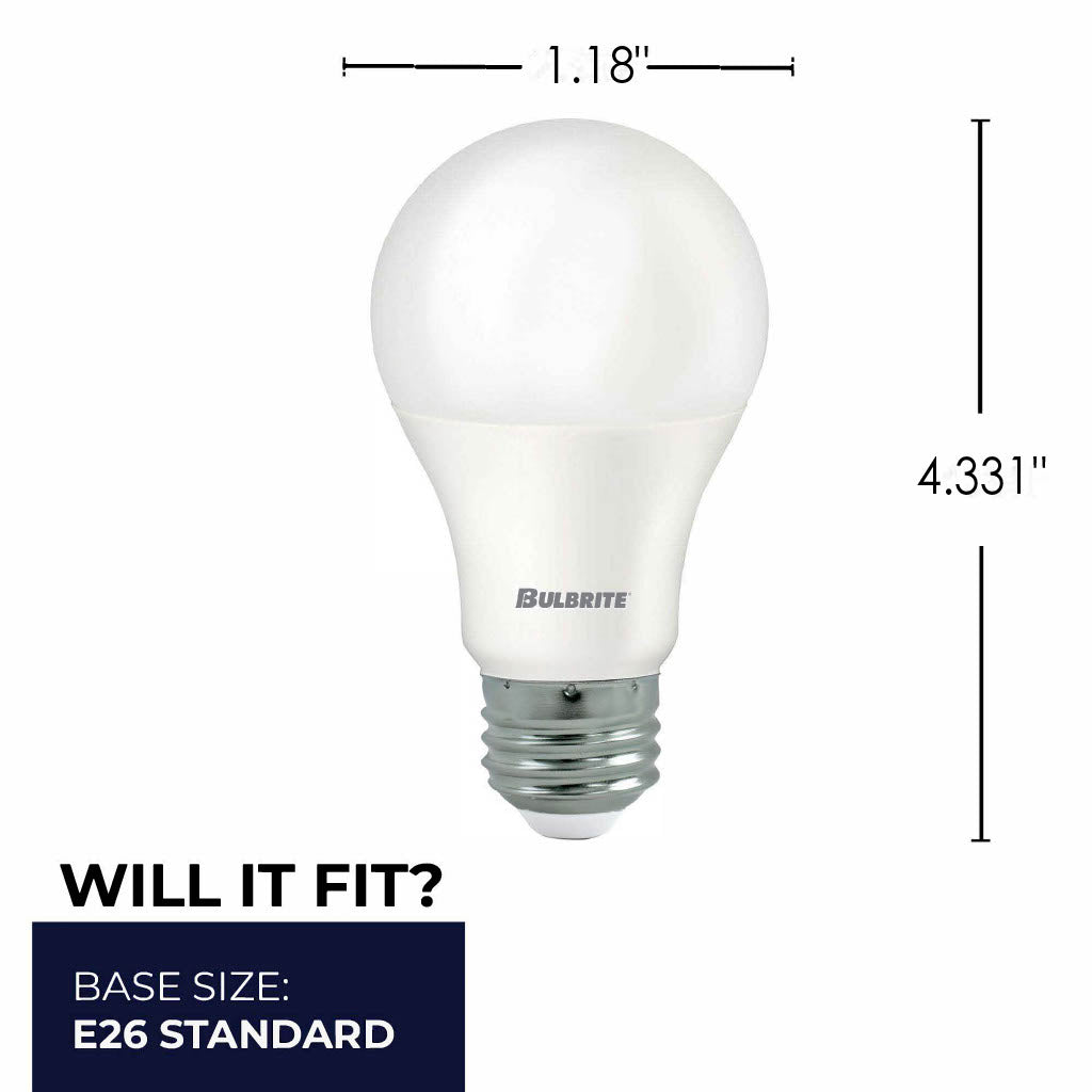 Bulbrite 774246 LED Filament 8.5 Watt Non-Dimmable A19 Light Bulb with Frost Finish and Medium Screw E26 Base - 5000K (Soft Daylight Light) 750 lumens