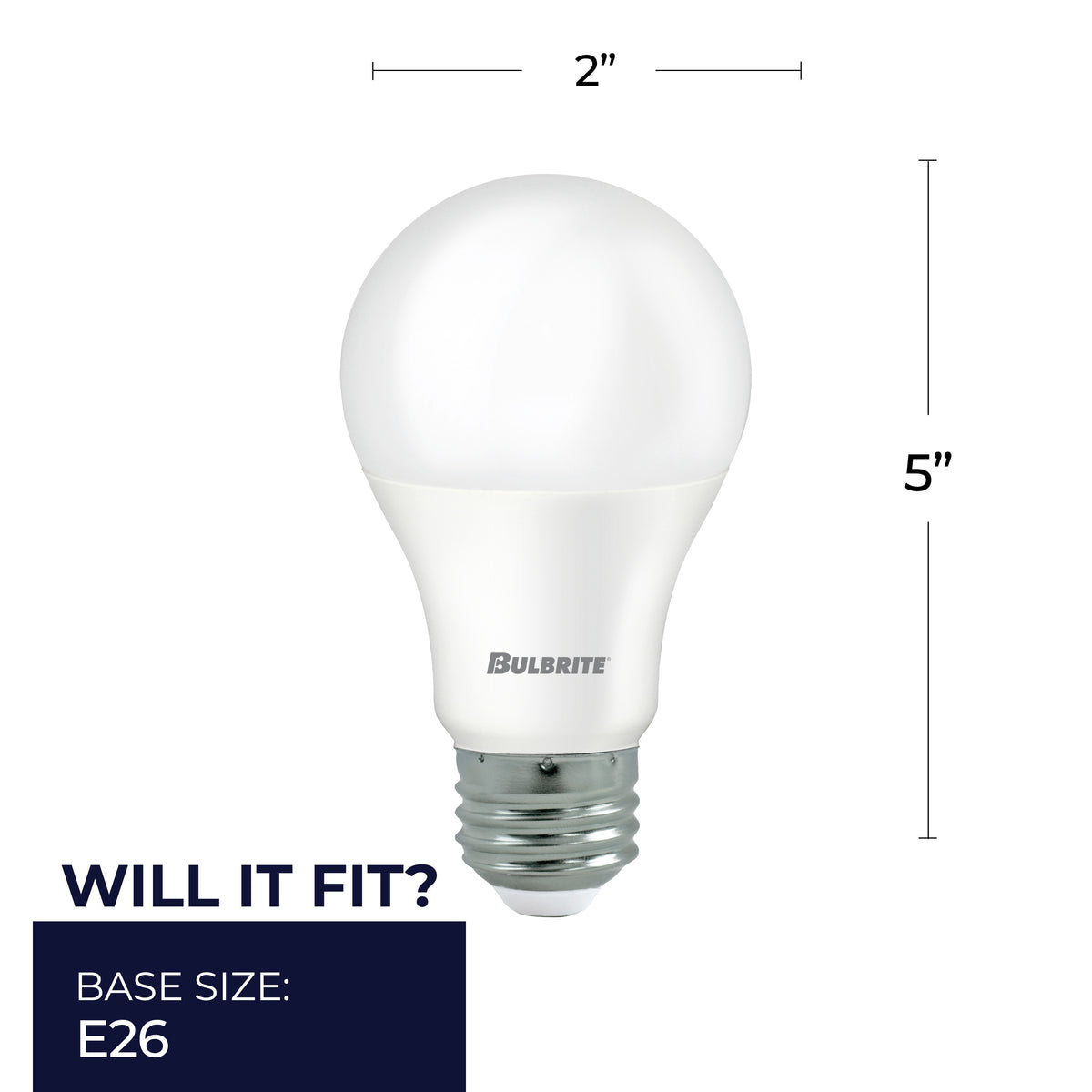 Bulbrite 774286 5/9/14W A19 Soft White LED Light Bulb