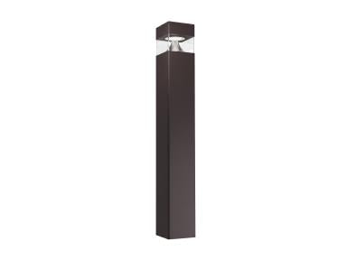 MaxLite BSF30U-WCSBPC Bollard Square Flat Top, 30/20/10W Selectable, 120-277V, CCT Selectable 3/4/5K, 42 Inches, Bronze, Photocell