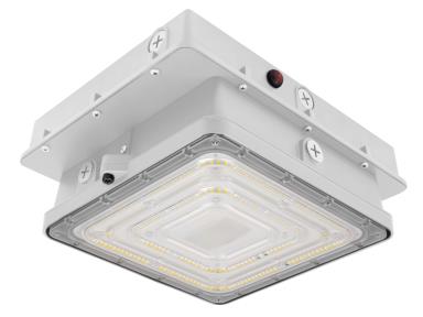 MaxLite CPL30UCSWCREM2 Enhanced Canopy, 30W, 120-277V, CCT Select 3/4/5K, White, C-MAX Ready, Battery Backup -20C